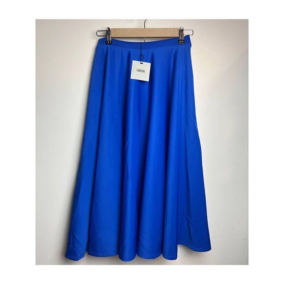 ASOS Blue Swing Skirt NWT Sz. 4 - Picture 1 of 6